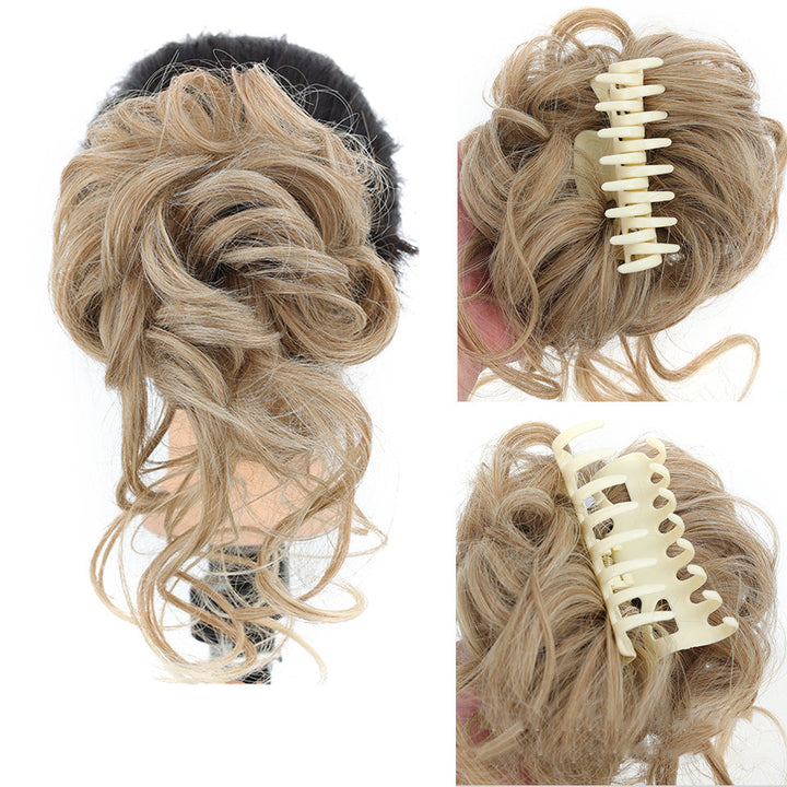 Stylish instant messy bun extension, synthetic hair for women seeking quick volume and an easy bun.