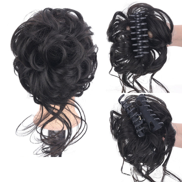 Quick bun hair extension, a women's hair accessory for instant volume and a stylish messy look.