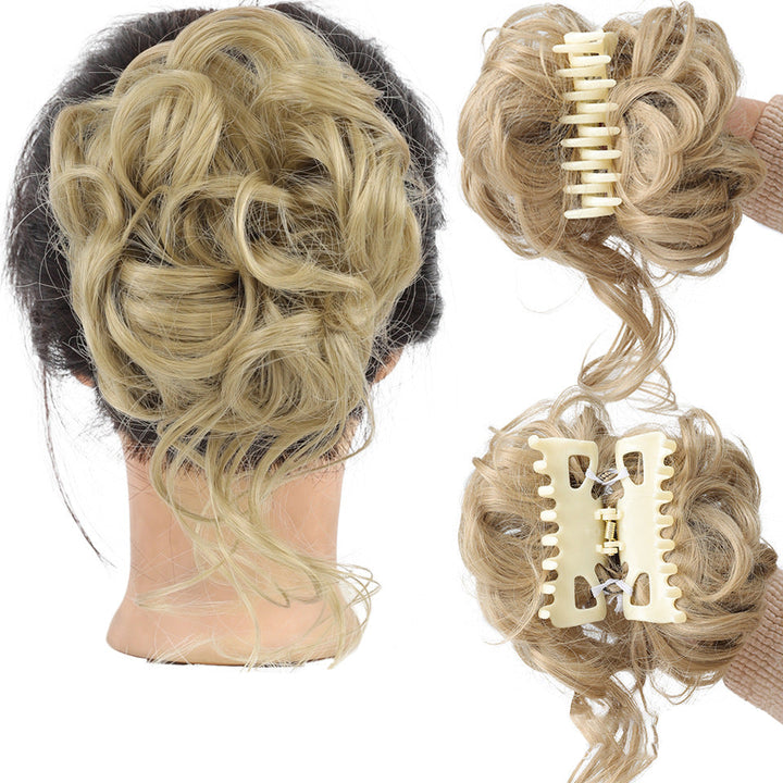Women's hair extension, an instant messy bun creating natural volume & a chic, effortless look.