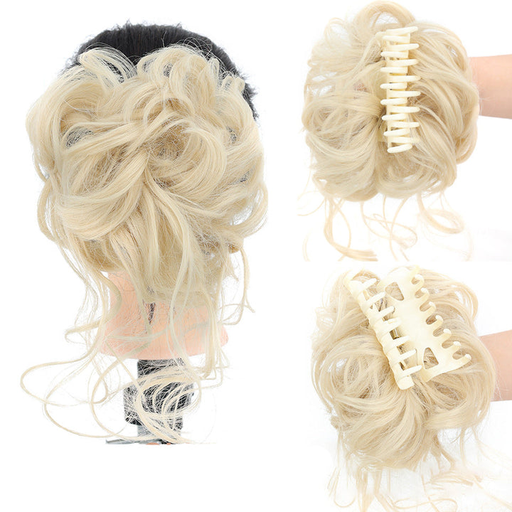 Messy bun hair accessory for women, synthetic hair piece for a quick, natural-looking bun with volume.