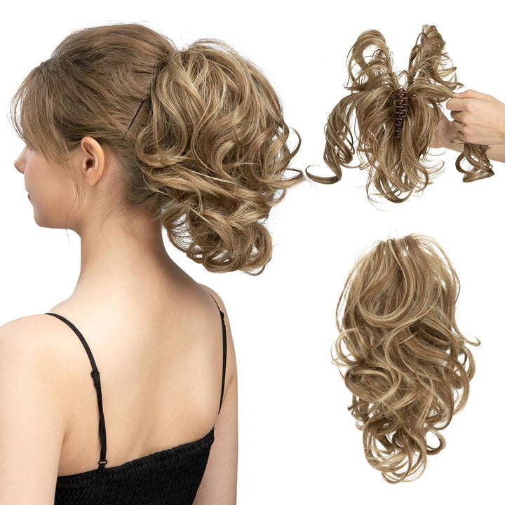 Women's instant volume curly ponytail hair extension for a quick style boost.