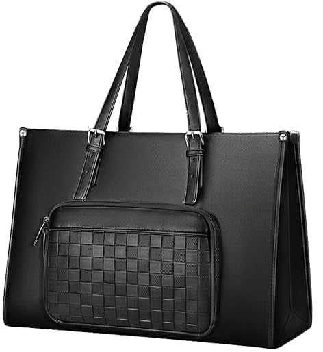 Stylish waterproof women's work bag: insulated lunch compartment and dedicated laptop section.