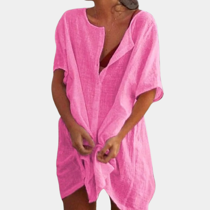 Isla women's midi dress, eco-friendly fabric, suitable for stylish summer outings