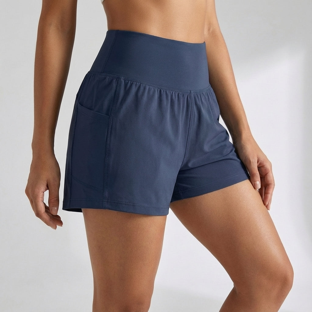 Women's Ivy 2-in-1 shorts, versatile activewear with pockets for training and daily wear.