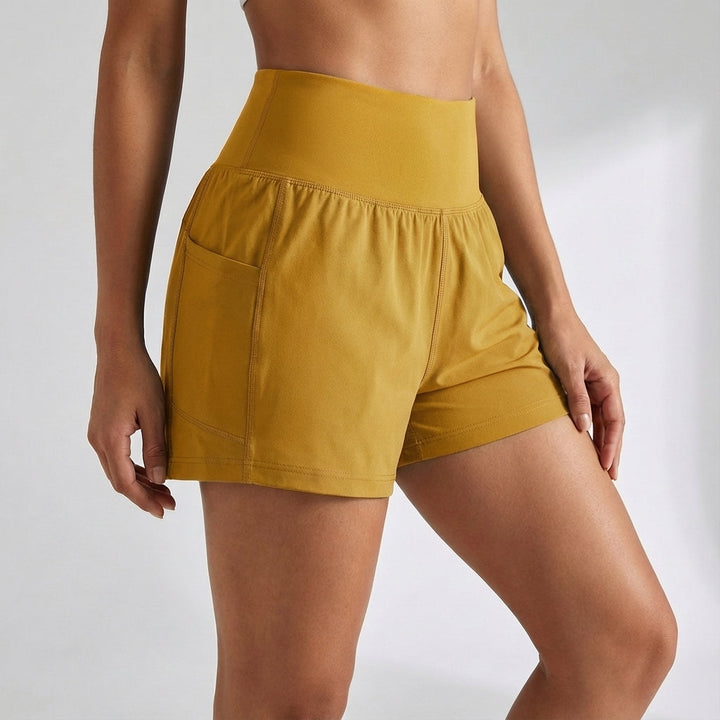 Stylish Ivy women's 2-in-1 training shorts, designed for comfort and practicality during workouts.