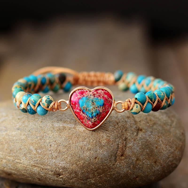 Stylish women's Jasper bracelet with adjustable cord, perfect for everyday wear or special occasions