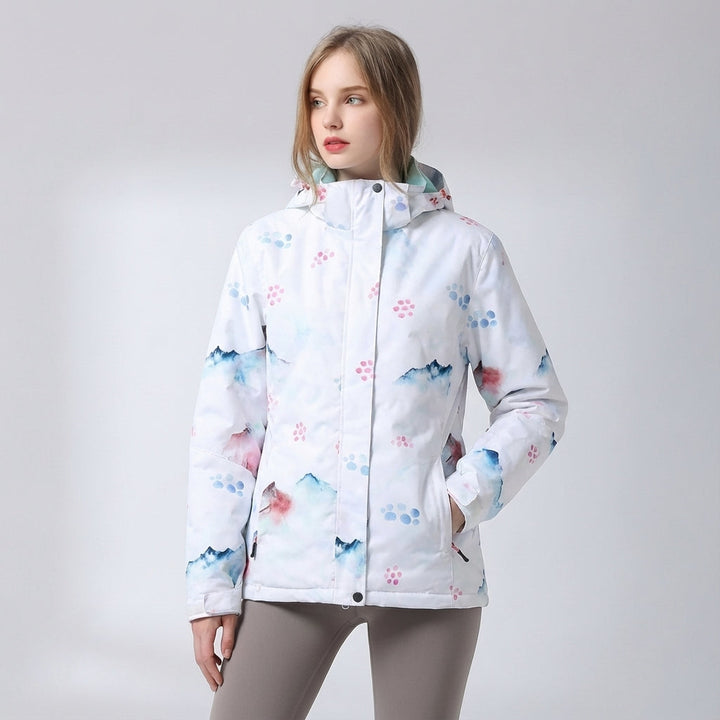 Snow-ready Kaylee women's insulated ski jacket with a protective hood