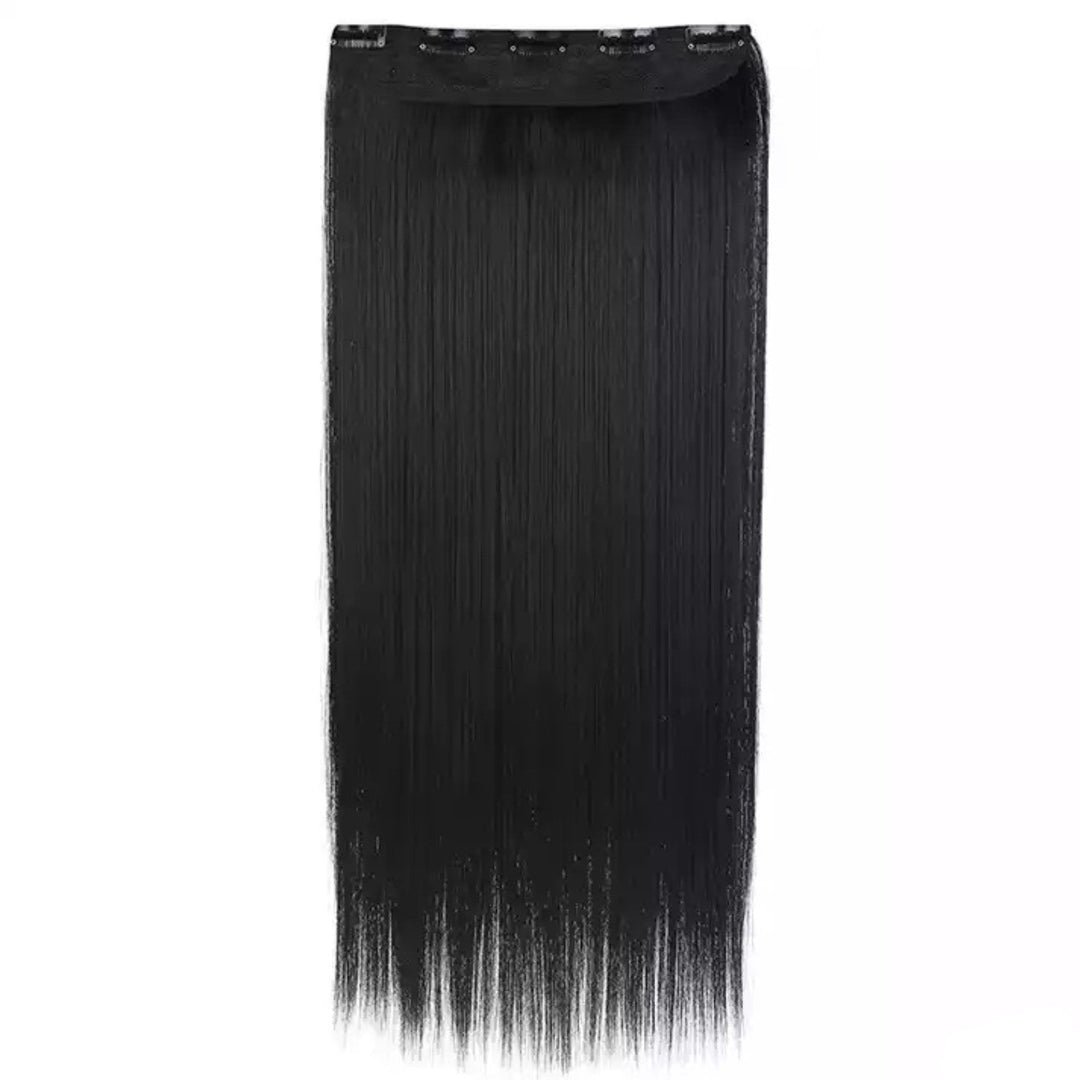 Premium Keratin Clip-in Human Hair Extensions. Enhances length & volume.