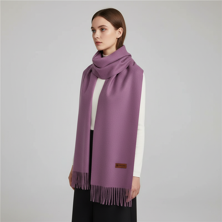 Cozy large cashmere feel women's scarf, providing warmth and a fashionable look.