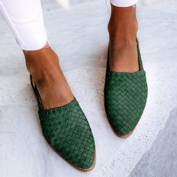 Elegant women's Lia braided leather sandals, a perfect blend of summer style, comfort, and durability.