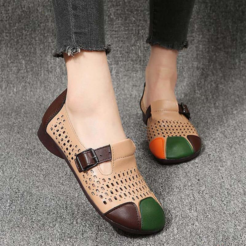 Stylish women's summer sandals, lightweight, open-toe, with practical buckle.