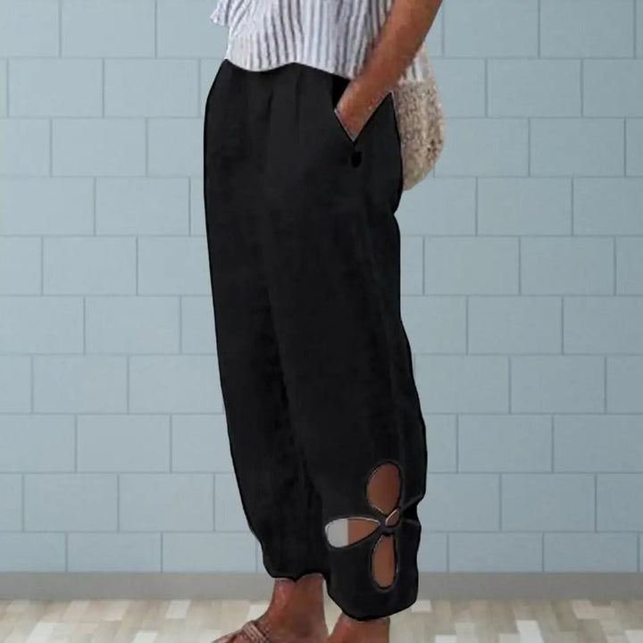 Ladies' lightweight summer pants with a comfortable relaxed fit. Ideal casual bottom for warm weather.