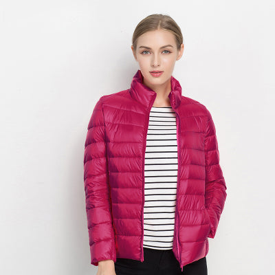 Women's "Urban Shield" lightweight waterproof down jacket, sleek & practical.