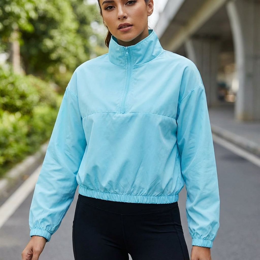 Women's lightweight windproof sports jacket, ideal for running and all-season activewear