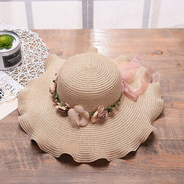 Stylish women's floral pattern summer hat, Liora, ideal as a fashion accessory for sunny days
