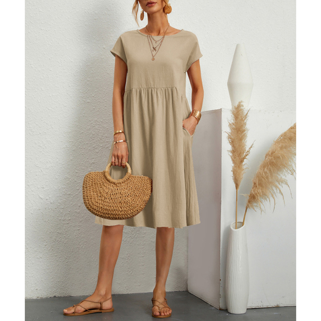 Women's Livia Jersey Summer Dress, offering effortless style & comfort. Ideal for everyday or vacation wear.