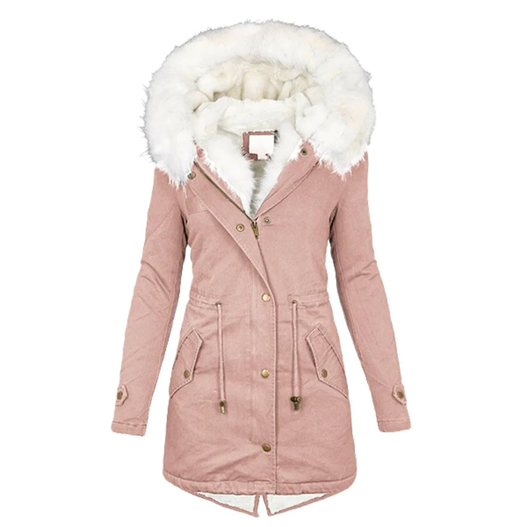 Stylish ladies' winter outerwear, a luxurious and warm jacket for ultimate cold weather protection.