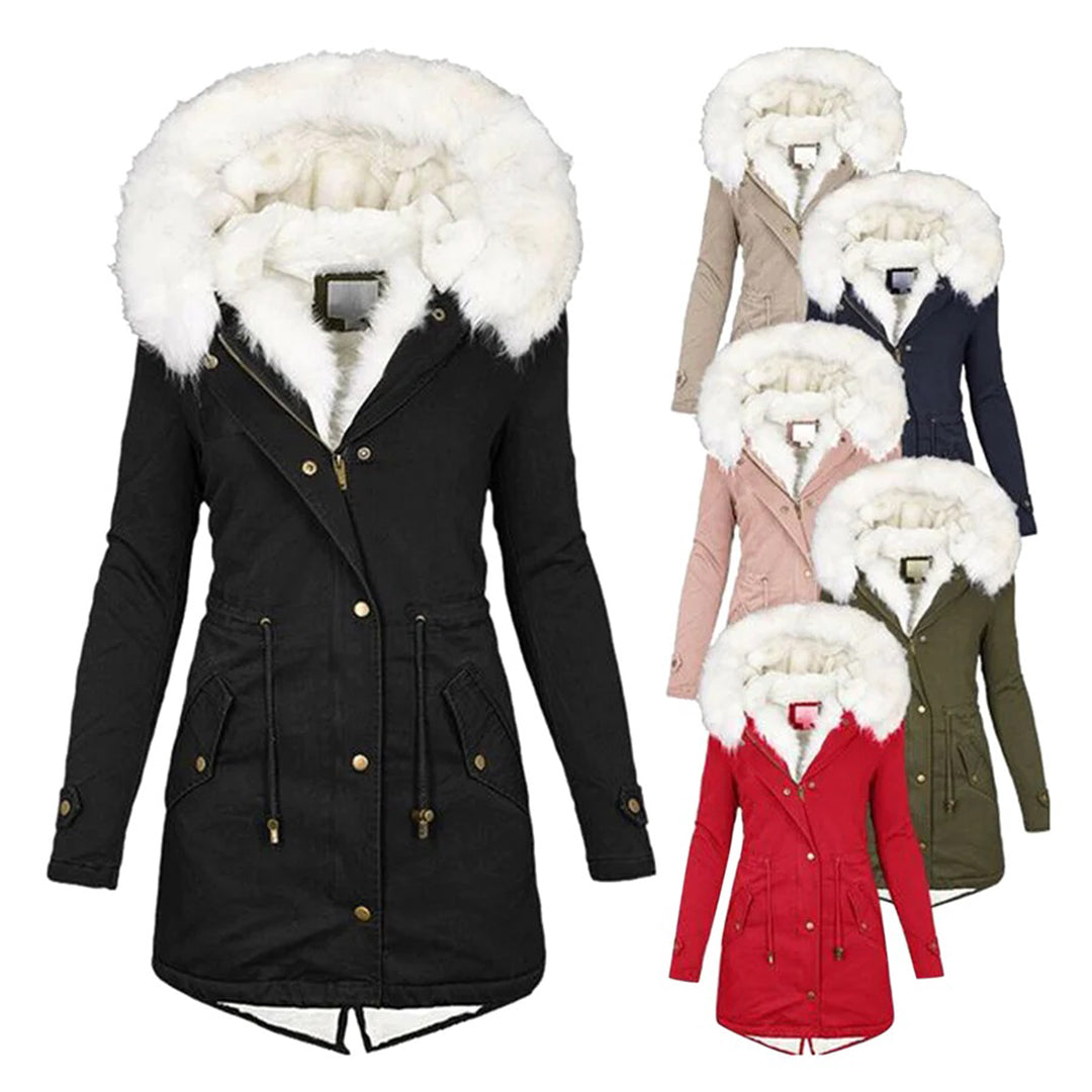 Premium women's winter coat, featuring luxurious lining for superior warmth and winter style.