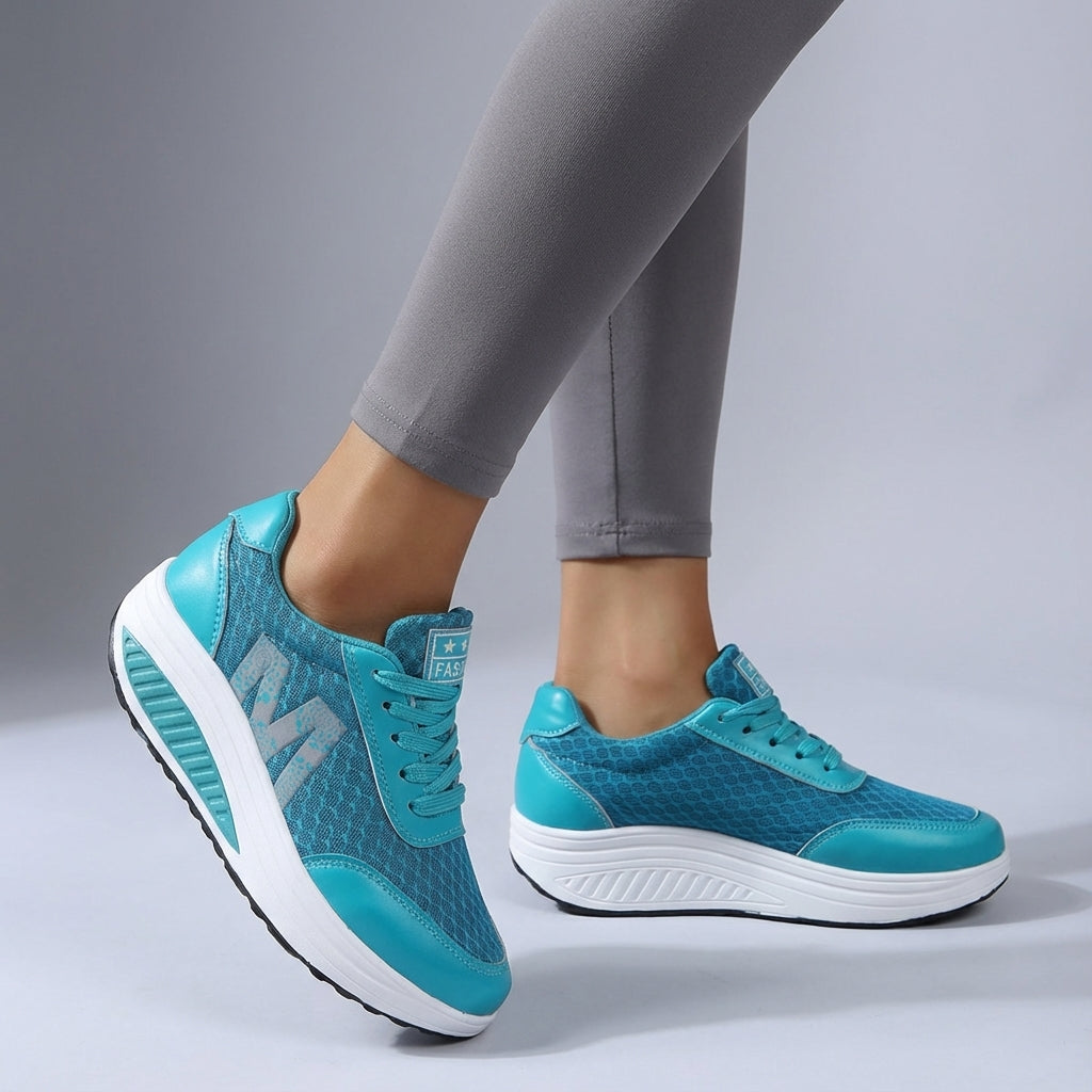 Monica women's orthopedic comfort training shoes, cushioned for walking, non-slip athletic footwear.