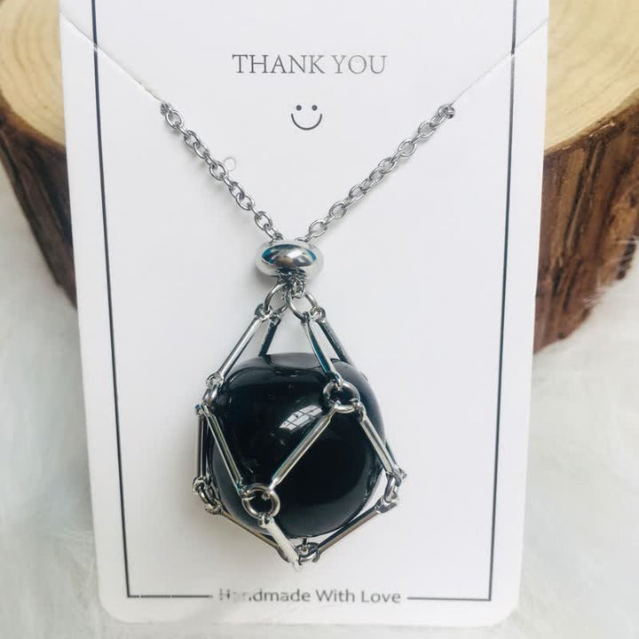 Women's natural healing crystal pendant necklace. A timeless piece of spiritual jewelry.