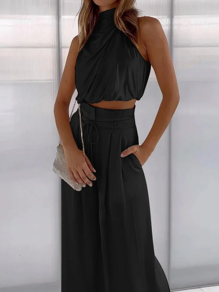 Trendy Nora ladies summer loungewear set, a chic two-piece ensemble for modern women.
