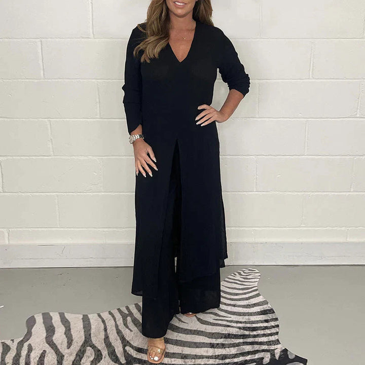 Trendy women's Nova two-piece leisure suit. Comfortable and chic for everyday fashion & lounge.