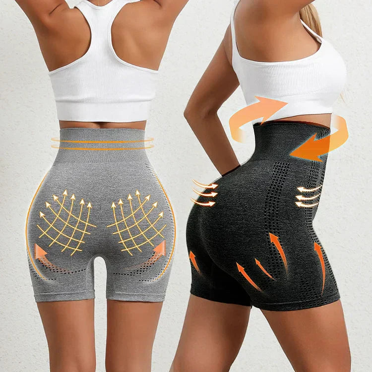 Plus size women's Nova corrective shapewear shorts. High waist body shaper for sculpting, smoothing & push-up effect.
