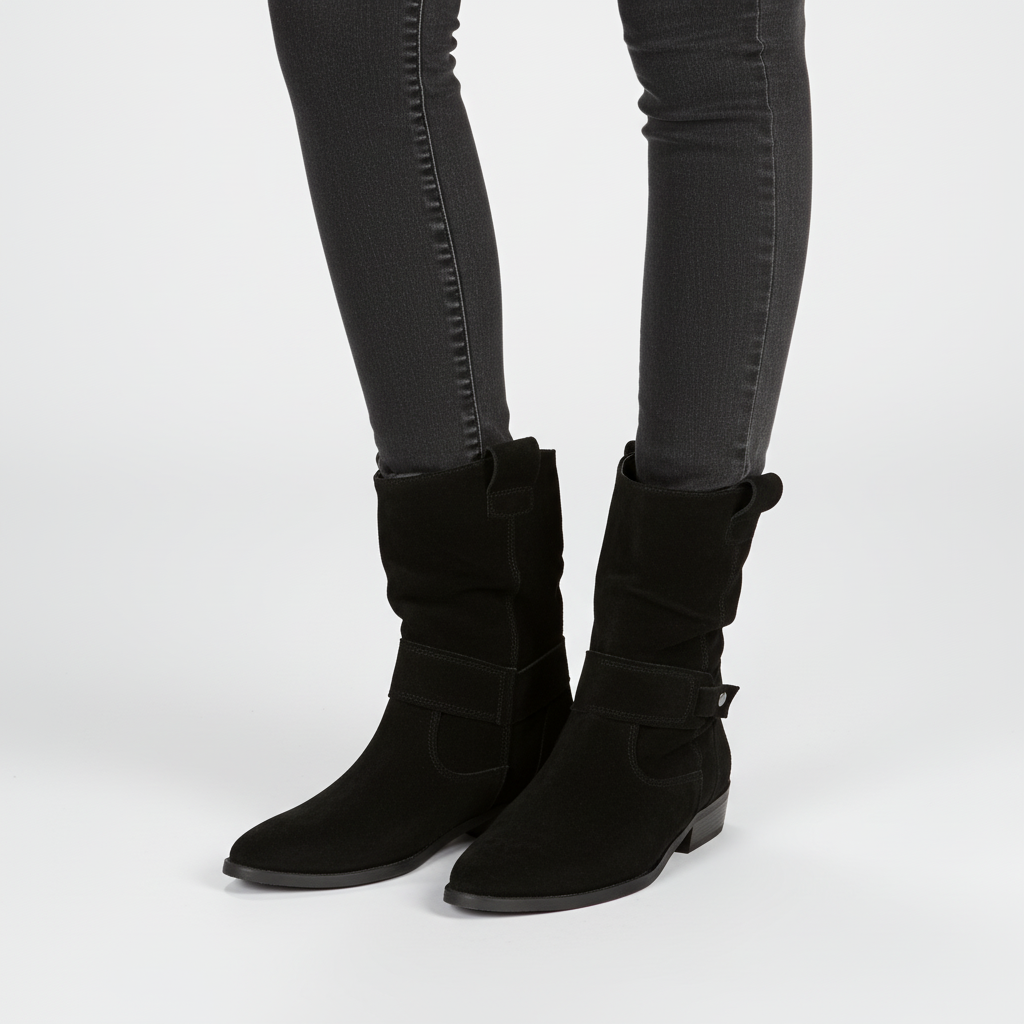 Elegant women's comfort boots, Nova suede ankle design, superb for cold weather casual outfits.
