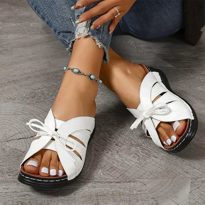 Comfortable ladies' orthopaedic wedge sandals, ideal for casual summer wear.