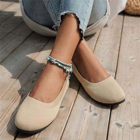 Women's orthopedic ballet flats with arch support for all-day comfort & pain relief.