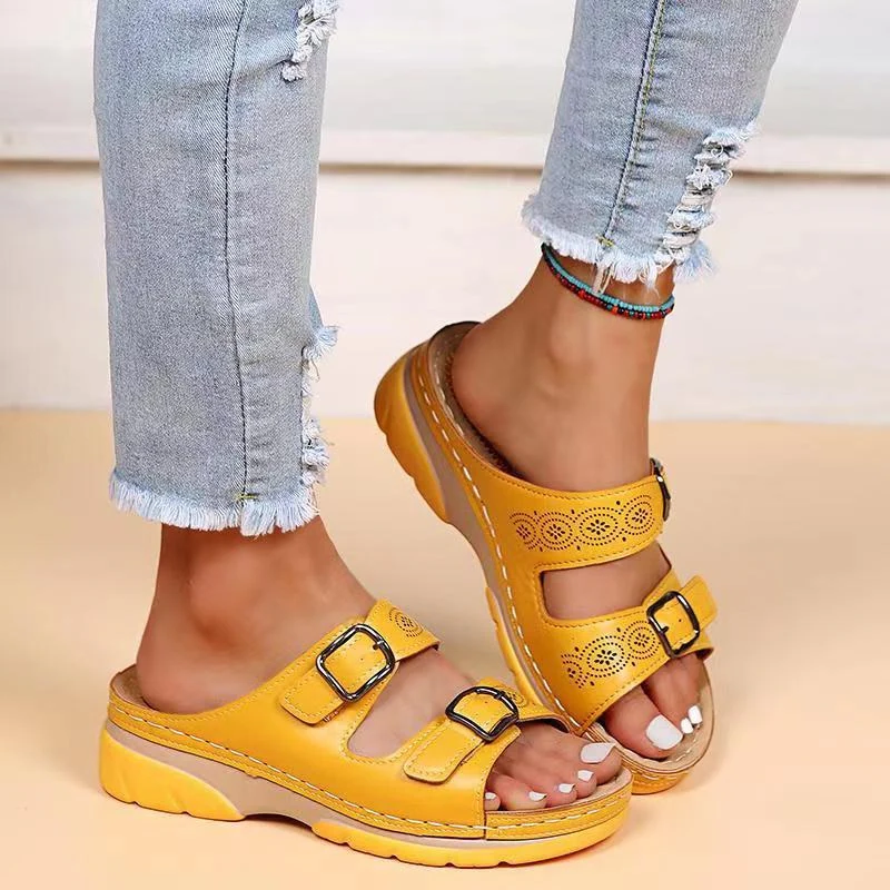 Stylish women's walking sandals, orthopedic comfort with a supportive gel sole for all-day pain relief.