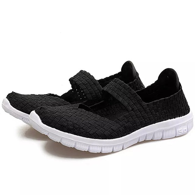 Women's orthopedic comfort slip-on shoes with arch support, ideal for walking & casual summer wear.