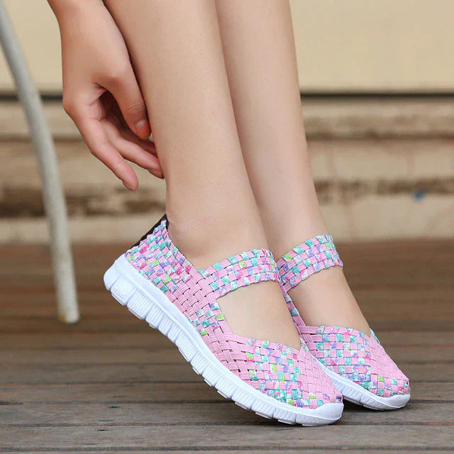 Stylish women's slip-on orthopedic shoes, offering arch support & lightweight comfort for casual daily wear.