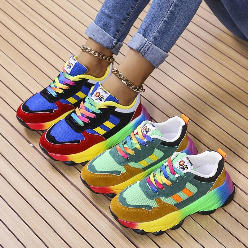 Stylish women's athletic sneakers with orthopedic cushioning, perfect for travel & everyday comfort.