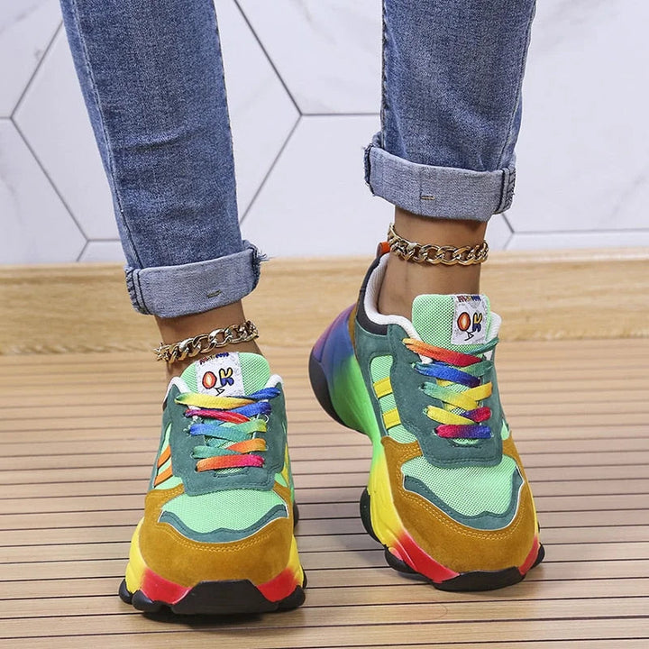 Versatile women's cushioned sneakers for walking, travel, & everyday comfort; lightweight orthopedic design.