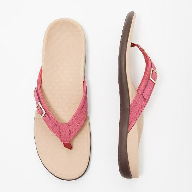 Women's orthopedic flip-flops with arch support for ultimate summer comfort & daily wear.