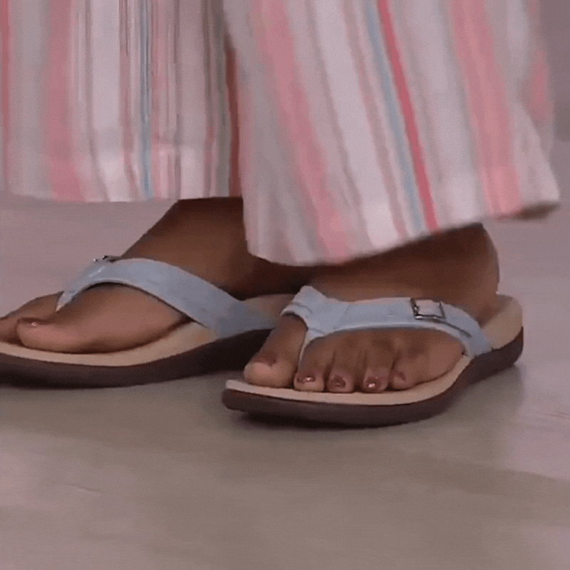 Supportive orthopedic women's sandals, featuring arch support for superior summer comfort & foot health.