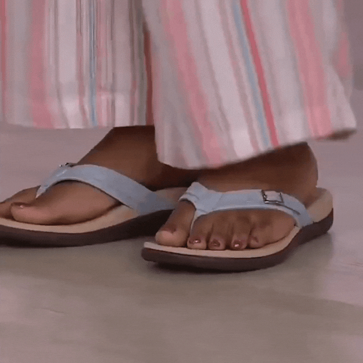 Supportive orthopedic women's sandals, featuring arch support for superior summer comfort & foot health.