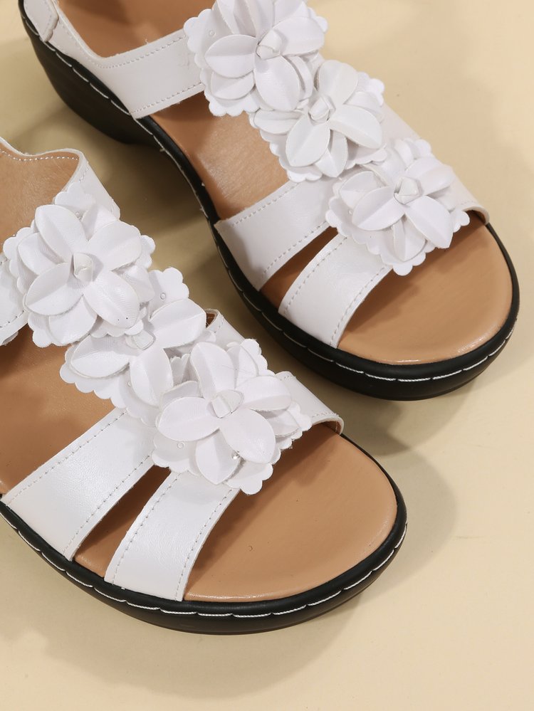 Women's summer orthopedic gladiator sandals, classic design with elegant floral details, ultimate comfort wear