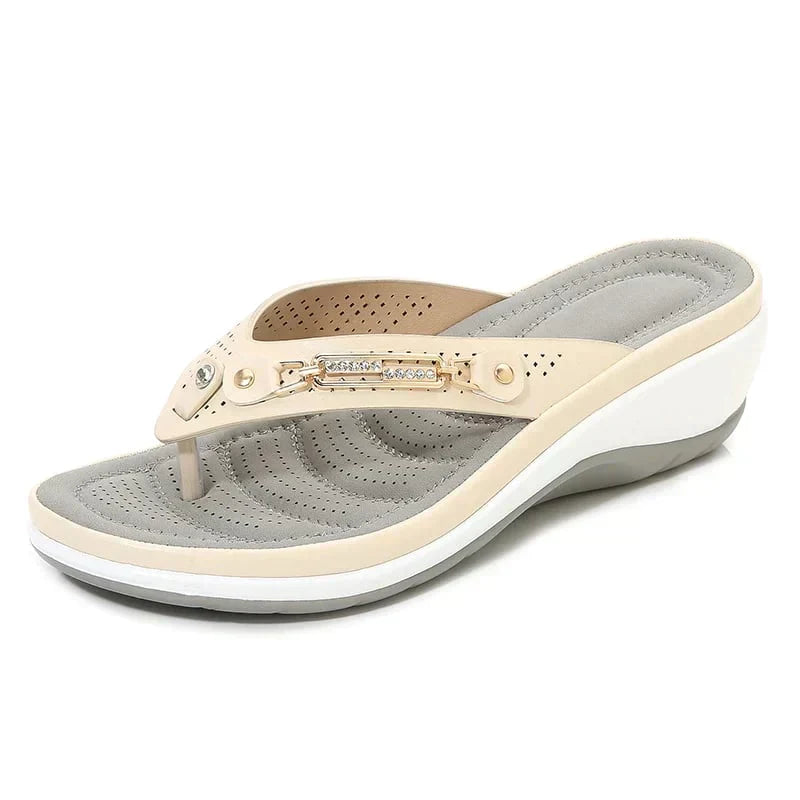 Comfortable women's orthopedic sandals with soft sole, arch support, and lightweight design for summer.