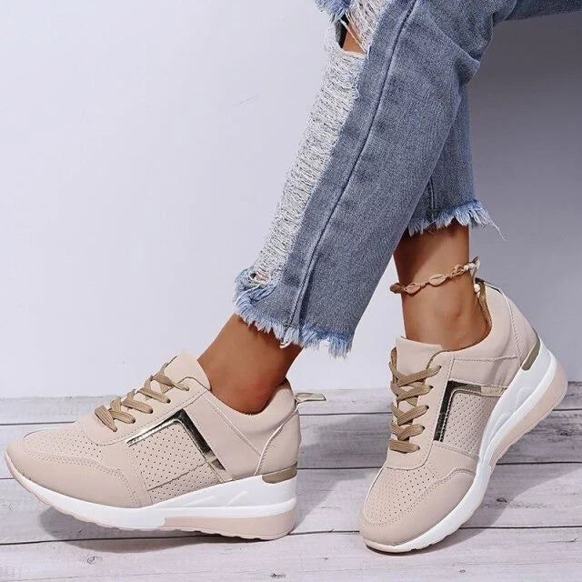 Orthopedic women's sneakers: arch support, cushioned comfort, pain relief. Ideal for walking & active wear.