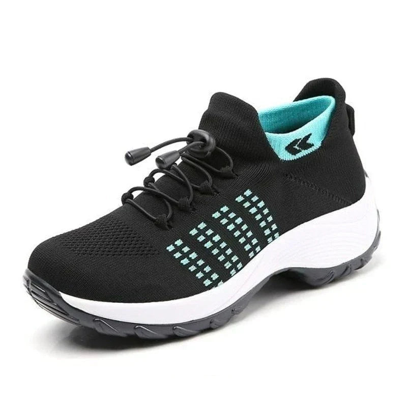Detail of the slip-resistant outsole on Women's Orthopedic Support Walking Shoes for everyday wear.