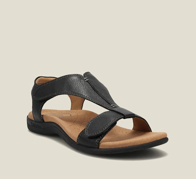 Stylish women's slip-on wedge sandals with orthopedic comfort sole, ideal for summer footwear & pain relief.