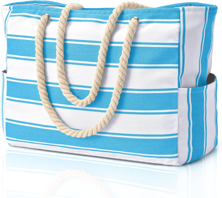 Lightweight women's waterproof beach bag, easy to carry for summer trips.