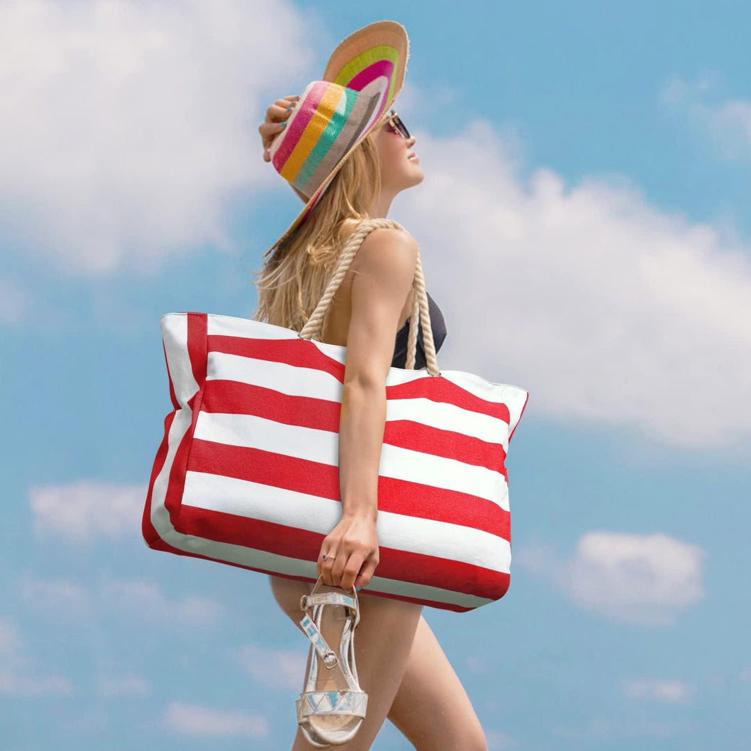 Women's durable waterproof beach bag, designed for long-lasting use.