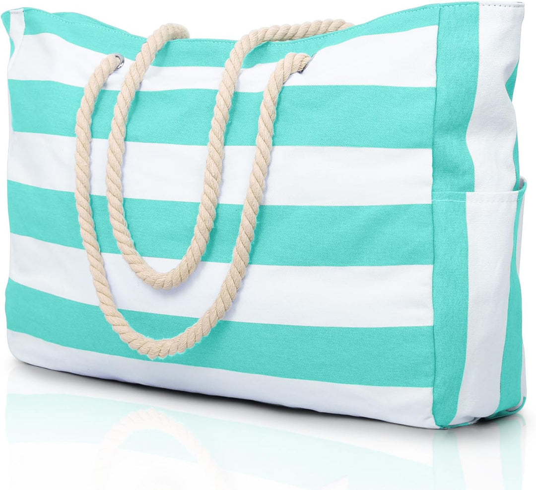 Durable sandproof oversized bag, a women's beach accessory for all weather.
