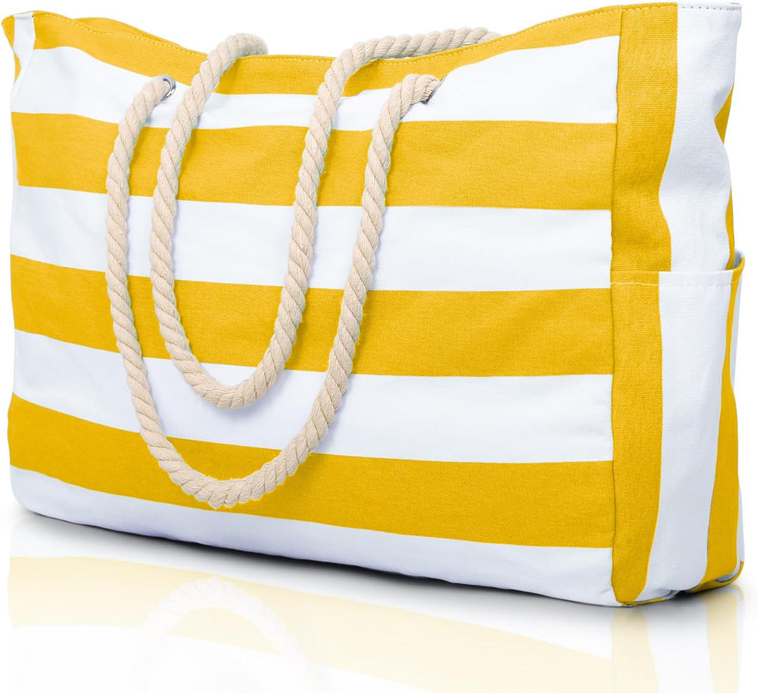 Chic oversized sandproof travel bag for women, great for beach trips & pool visits.