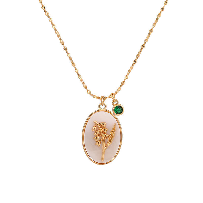 Women's silver birthstone flower necklace, custom engraved for a unique and personalized touch.