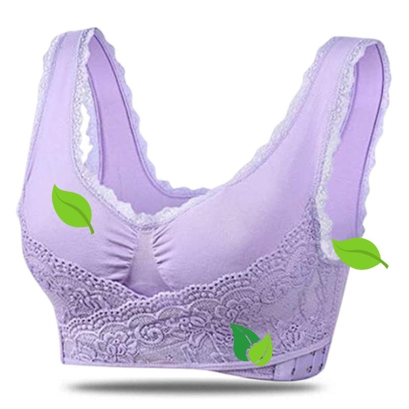 Soft, comfortable wire-free posture bra for women, combining effective back support with beautiful style.