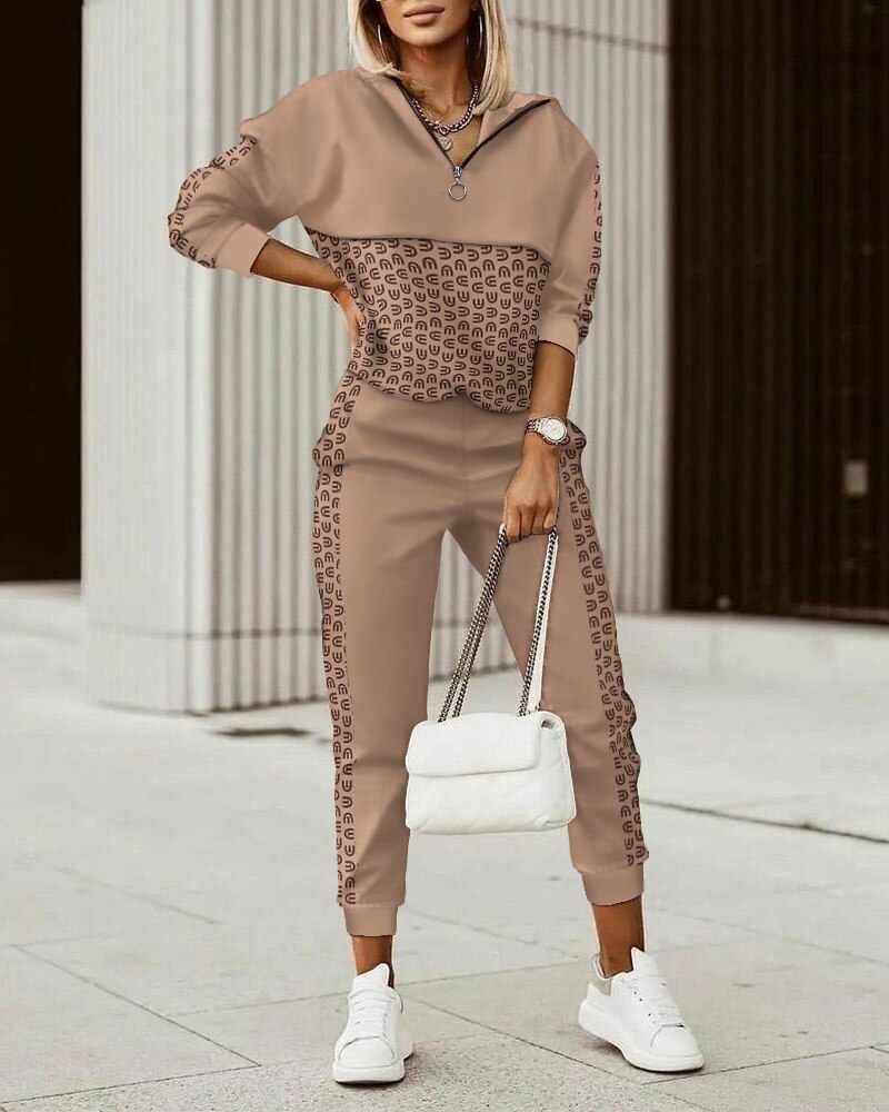 Mila women's premium comfort tracksuit set, a stylish two-piece loungewear outfit for daily fashion.